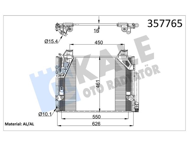 KONDENSER TOYOTA HILUX VII 2.5 3.0 2005 AL/AL