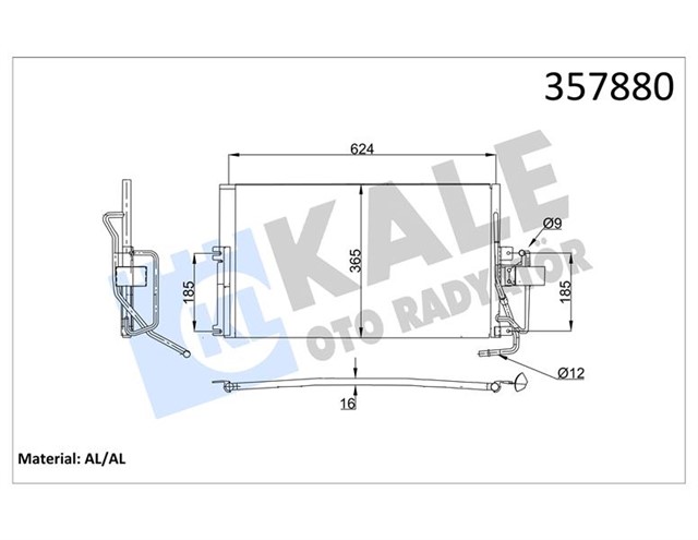 KONDENSER OPEL VECTRA B 99 - AL/AL
