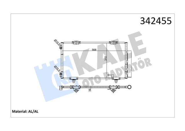 KLIMA KONDENSERI TOYOTA AVENSIS - LIFTBACK - STATION WAGON AL - AL