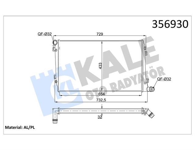 SU RADYATORU GOLF5 - JETTA - CADDY - PASSAT - A3 BLS - BMM 1.9 - 2.0 TDI 04 - 10