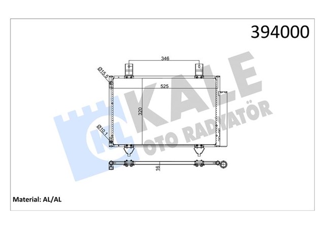 KLIMA KONDENSERI SUZUKI SWIFT III - IV AL/AL 542X342X16