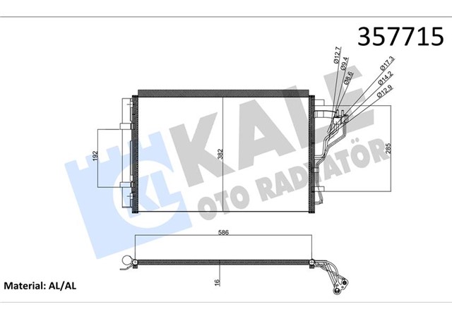 KONDENSER HYUNDAI ELANTRA 1.6 14 - I30 1.6 15 - 