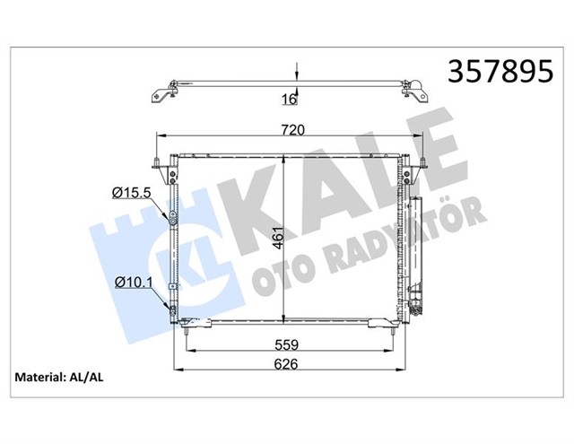 KONDENSER TOYOTA HIACE 2.5 - COMMUTER V 2.5 - HIACE V 06 - AL/AL
