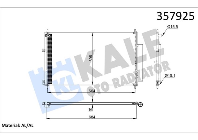 KONDENSER HONDA CR - V IV 1.6 DTEC 15 - 