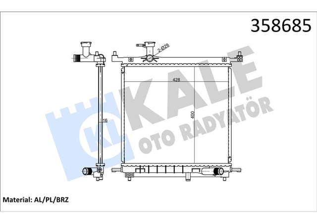 RADYATOR AL/BRZ NISSAN MICRA IV 1.2 1.2 LPG 10 - 15 - MT