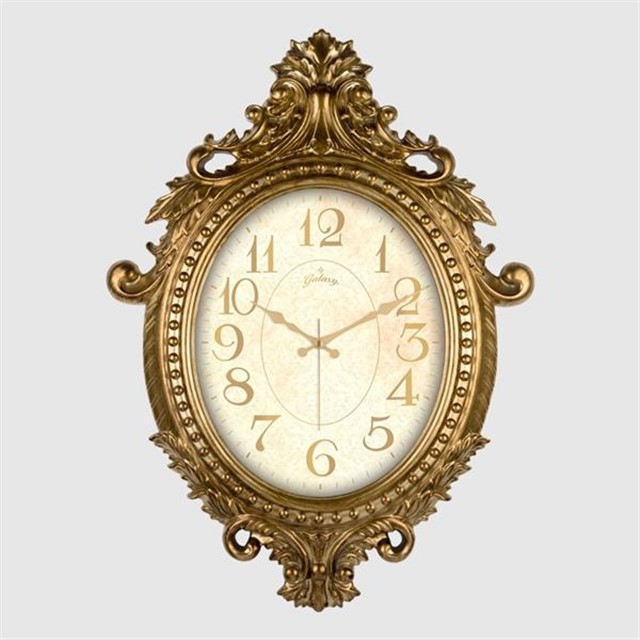 DUVAR SAATI ALTIN SARISI CERCEVE ICIN KREM RENGI CAP:73CM X 54CM VINTAGE TACLI EKSITME DEKORATIF AMERIKAN BRISTOL KADRAN AKAR SANIYELI MEKANIZMA AKRILIK BOYA ABS HAMMADDE MINERAL CAM