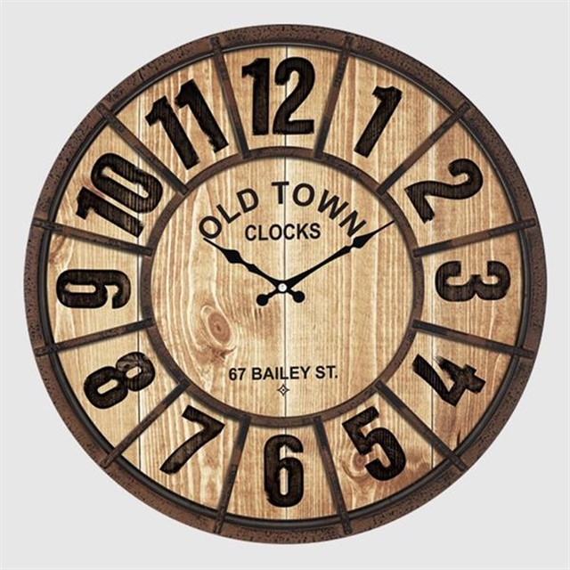 DUVAR SAATI DIS KENAR KAHVERENGI ICI KAHVE 50CM DEKORATIF EKSITME MDF KADRAN METALIK AKREP/YELKOVAN AKAR MEKANIZMA AKRILIK BOYA ABS HAMMADDE