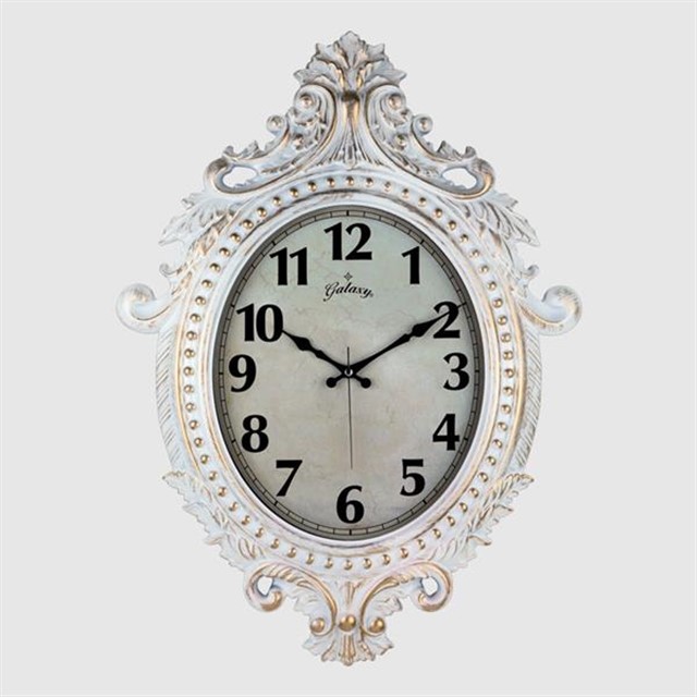 731 - BA DUVAR SAATI GRI CERCEVE CAP:73CM X 54CM VINTAGE TACLI EKSITME DEKORATIF AMERIKAN BRISTOL KADRAN AKAR SANIYELI MEKANIZMA AKRILIK BOYA MINERAL CAM