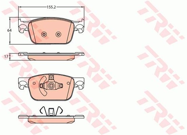 ON FREN BALATA AUDI A4 - A5 2014 155.2X63.8X17 KULLAKLI