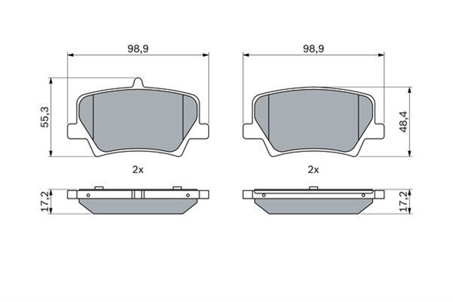 DISK FREN BALATASI ARKA VOLVO XC40 2.0 - 2.0D 10 - 17