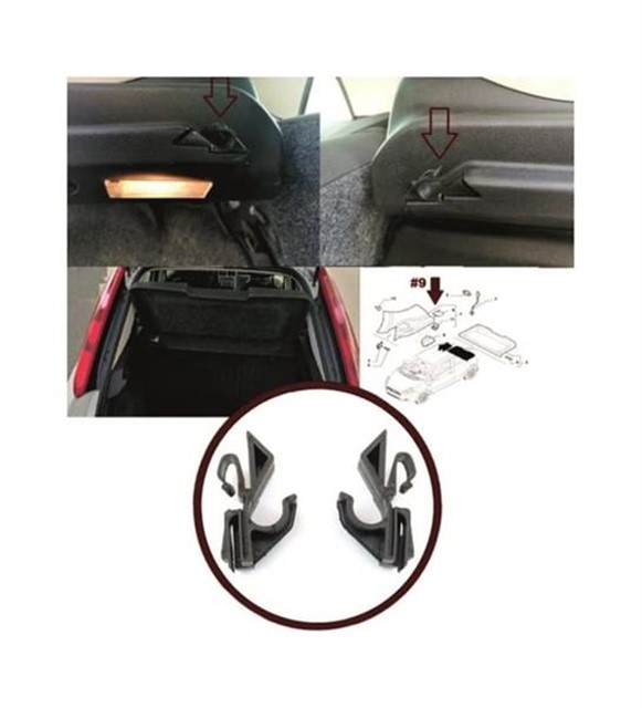 BAGAJ PERDE BRAKETI SOL DOBLO III - FIORINO - GRANDE PUNTO - STILO