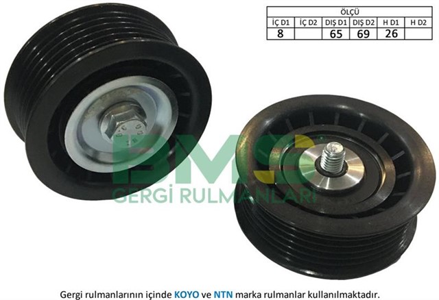 ALTERNATOR GERGI RULMANI BRAVO II - PUNTO 1.6 MTJ - 2.0 DMTJ 08 DELTA III - MUSA 1.8 08 70X65X26X8