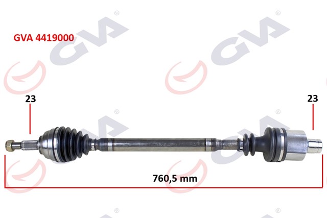 KOMPLE AKS SAG DACIA LOGAN - SANDERO 1.5 DCI 04 - 12 760MM