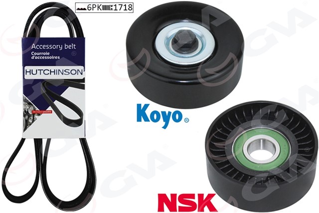 V KAYIS GERGI RULMANI KUTUKSUZ+AVARE BILYA+KAYIS KLIMALI [6PK1718] CONNECT 1.8 TDCI 02 - 13