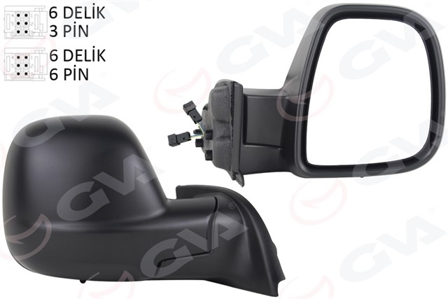 DIS DIKIZ AYNASI SAG PARTNER - BERLINGO 12 - 18 ELEKTRIKLI DESENLI REZISTANSLI SENSORLU OTOMATIK ACMA KAPAMA