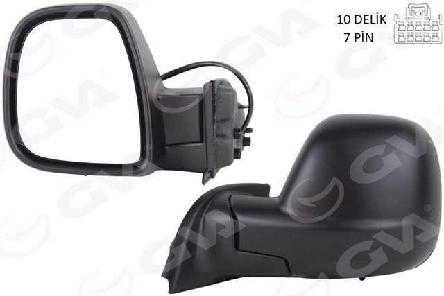 DIS DIKIZ AYNASI SOL RIFTER - BERLINGO 2019 COMBO - PROACE CITY 19 ELEKTRIKLI DESENLI REZISTANSLI OTOMATIK ACMA KAPAMA