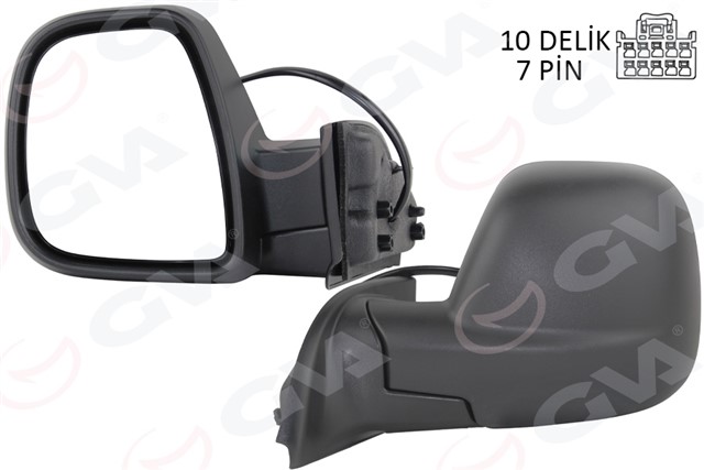 DIS DIKIZ AYNASI FIAT YENI DOBLO COMBI - CARG0 ELEKTRIKLI DESENLI REZISTANSLI OTOMATIK ACMA KAPAMA SOL 23 - 