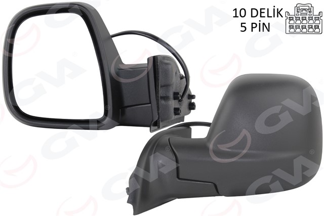 DIS DIKIZ AYNASI FIAT YENI DOBLO COMBI - CARG0 ELEKTRIKLI DESENLI REZISTANSLI SOL 23 - 