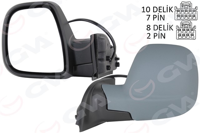 DIS DIKIZ AYNASI FIAT YENI DOBLO COMBI - CARG0 ELEKTRIKLI ASTARLI REZISTANSLI OTOMATIK ACMA KAPAMA SOL 23 - 