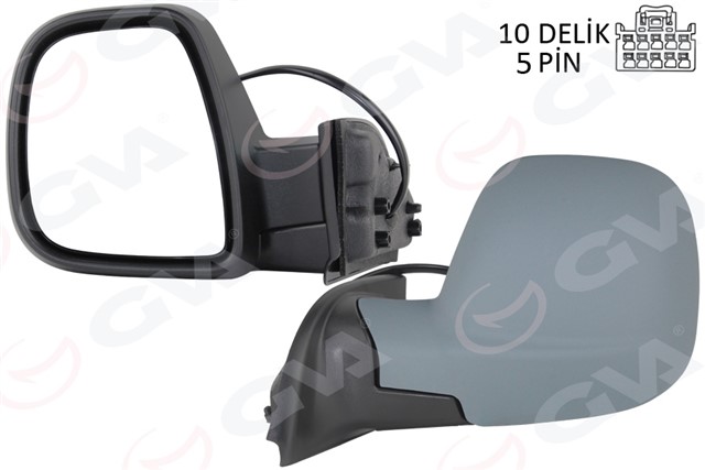 DIS DIKIZ AYNASI FIAT YENI DOBLO COMBI - CARG0 ELEKTRIKLI ASTARLI REZISTANSLI SOL 23 - 