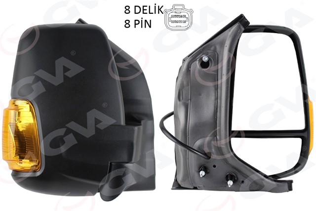 DIS DIKIZ AYNASI KISA KOL SAG OTOMATIK KATLA. ELEKT. SARI SINYALLI REZIST. TRANSIT V363 14