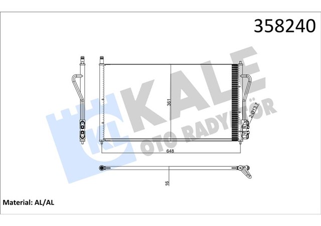 KLIMA RADYATORU FOCUS II 1.4 16V 1.8TDCI 1.6 ZETEC S 16V 98 04