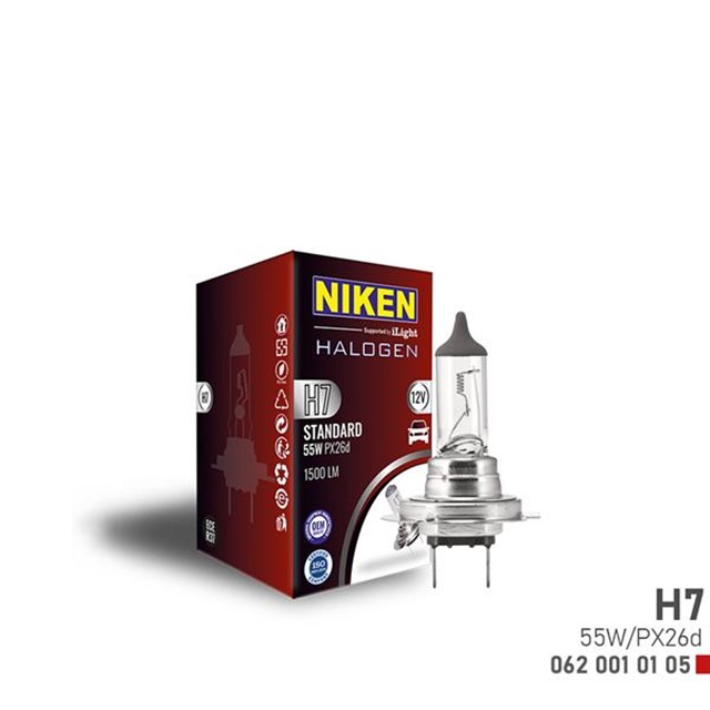 NIKEN H7 55W HALOJEN AMPUL PX26D 12V