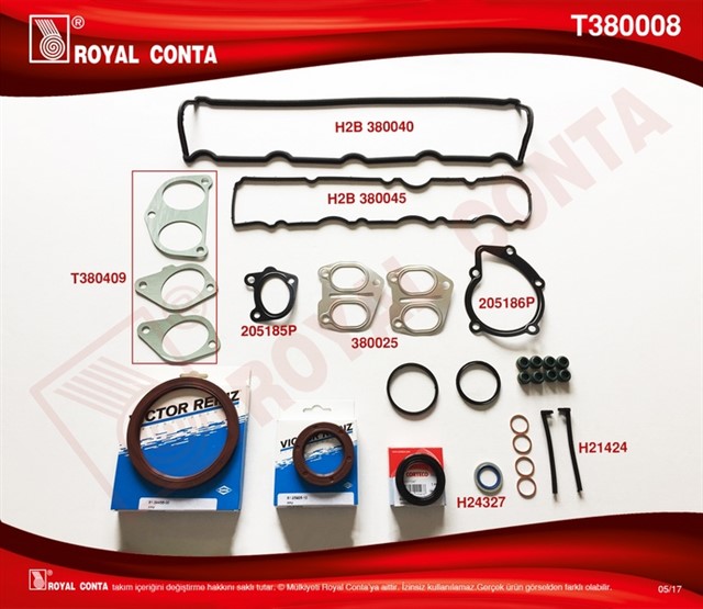 MOTOR TAKIM CONTA KECELI LASTIKLI PARTNER - BERLINGO - C15 - JUMPY - XSARA 1.9 DW8