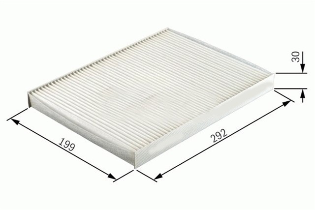 POLEN FILTRESI DIKDORTGEN ASTRA G 98 - 04 - ASTRA H 04 - 14 - ZAFIRA A 98 - 10 1.4 - 1.6 - 1.8 - 2.0T - 16V