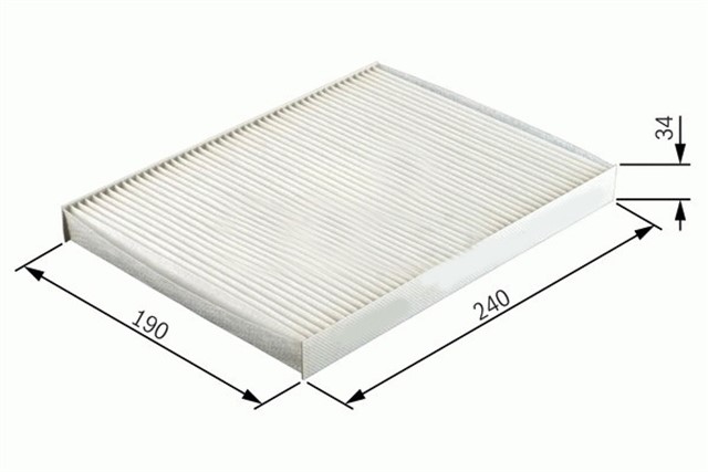 POLEN FILTRESI FIESTA V 1.3 - 1.4TDCI - 1.4 16V - 1.6TDCI - 1.6 16V 01 FUSION 1.4 - 1.4TDCI - 1.6 - 1.6TDCI 02