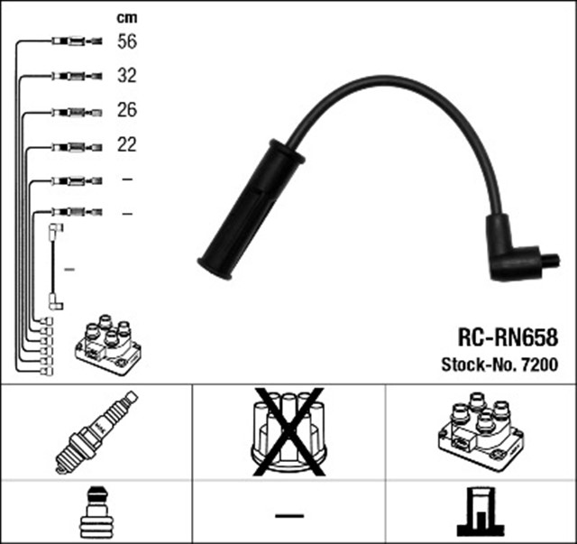 BUJI KABLOSU TAKIM CLIO/KANGOO 1.4 97 - 