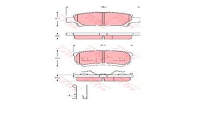 FREN BALATASI ARKA LANCER ( CS ) : LANCER ( CY ) 08 - : OUTLANDER ( CU ) 03 - 06 1.6 03 - 07