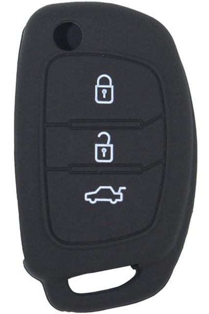 KONTAK ANAHTAR KUMANDA KORUYUCU KILIF SILIKON SIYAH HYUNDAI ACCENT BLUE 2013 - 2018