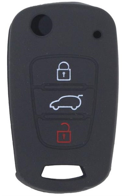 KONTAK ANAHTAR KUMANDA KORUYUCU KILIF SILIKON SIYAH HYUNDAI ACCENT ERA - I20 - I30 - ELENTRA - TUCSON KIA RIO - CEED - PICANTO - SPORTAGE