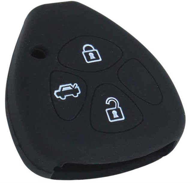 KONTAK ANAHTAR KUMANDA KORUYUCU KILIF SILIKON 3 TUS SIYAH TOYOTA HILUX - COROLLA