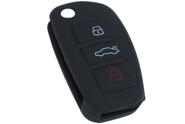 KONTAK ANAHTAR KUMANDA KORUYUCU KILIF SILIKON 3 TUS SIYAH AUDI A3