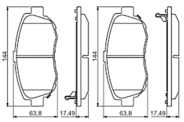 ON BALATA PAJERO 3.2 3.8 07 10 LAND CRUISER J12 3.0D - 4D 4.0 01/03 10