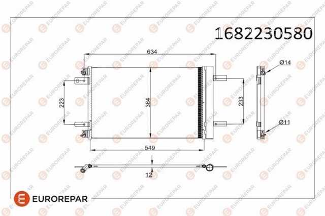 KLIMA RADYATORU KONDENSERI OPEL ASTRA L - GRANDLAND - VIVARO C - ZAFIRA LIFE PEUGEOT P3008 II - P308 II - P5008 II - P508 EXPERT IVPARTNER - C4 PICASSO - JUMPY IV - PARTNER - BERLINGO 1.2 - 1.5 - 1.6 - 2.0 HDI - PURETECH - THP