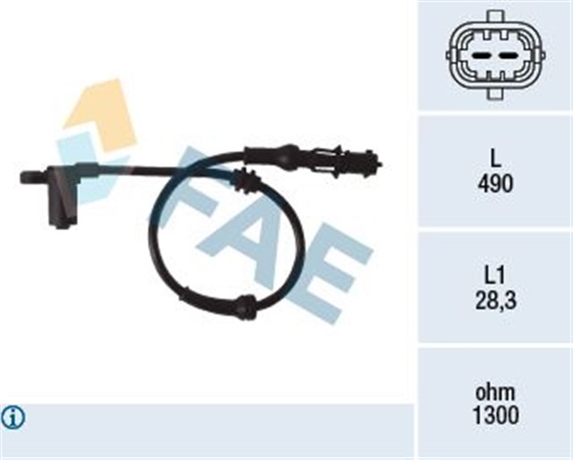 ABS TEKERLEK HIZ SENSORU CORSA C - MERIVA - TIGRA 1.4 - 1.8 - 2.0 16V