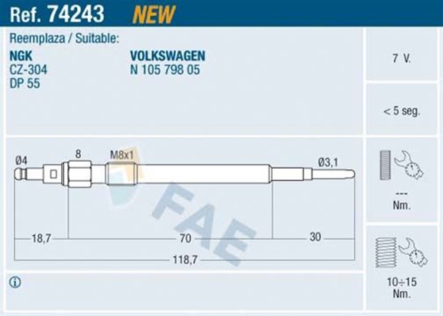 KIZDIRMA BUJISI 7V PASSAT BKP TOURAN GOLF JETTA A3 A4 A6 2.0 TDI ALTEA LEON TOLEDO 3 - 2.0TDI OCTAVIA