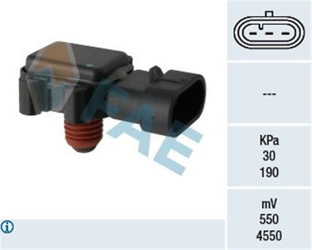 MAP SENSORU BASINC SENSORU ASTRA G - COMBO C - CORSA C 1.7 DTI 16V 00 Y17DT - DTL DIZEL