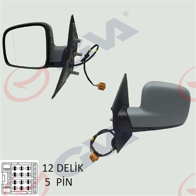 DIS DIKIZ AYNASI SOL TRANSPORTER T5 CARAVELLE 04 ELEKTRIKLI ISITMALI ASTARLI ASFERIK 5 FIS VM - 373EHPAL
