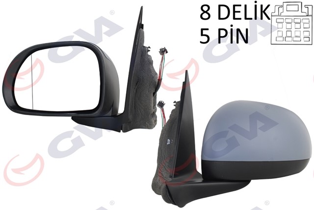 DIS DIKIZ AYNASI SOL 500 12 ELEKTRIKLI ISITMALI ASTARLI ASFERIK VM - 670EHPAL