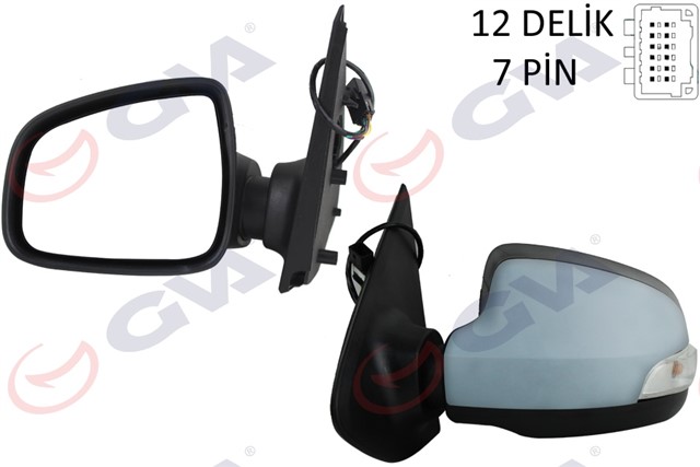 DIS DIKIZ AYNASI SOL SYMBOL - SANDERO 13 ELEKTRIKLI ISITMALI SINYALLI ASTARLI KONVEKS 7 FIS VM - 6129EHPL