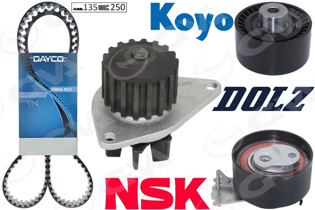 DEVIRDAIMLI EKSANTRIK GERGI KITI 135X254 P206 - 207 - 307 - 1007 - C2 - C3 - C4 1.4 16V KFU ET3J4