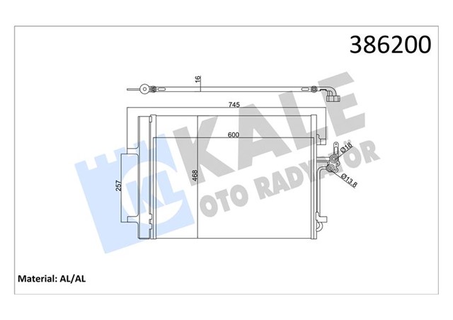 KLIMA RADYATORU MONDEO IV S MAX 07 2.0 TDCI GALAXY 2.0TDCI 07 14 VOLVO S60 S80 II V60 V70 III XC70 II 2.5 / 3.2 224DT 204PT DISCOVERY SPORT L550 14 FREELANDER 2 L359 06 14 R.R EVOQUE L538 11 19