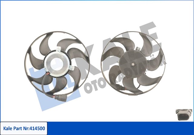 FAN MOTORU SAG KUCUK 293MM GOLF5 - GOLF6 - JETTA - A3 - LEON - CADDY - LEON 04 - 13