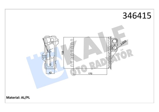 KALORIFER RADYATORU LOGAN 05 DUSTER 10 SANDERO 10 170X158