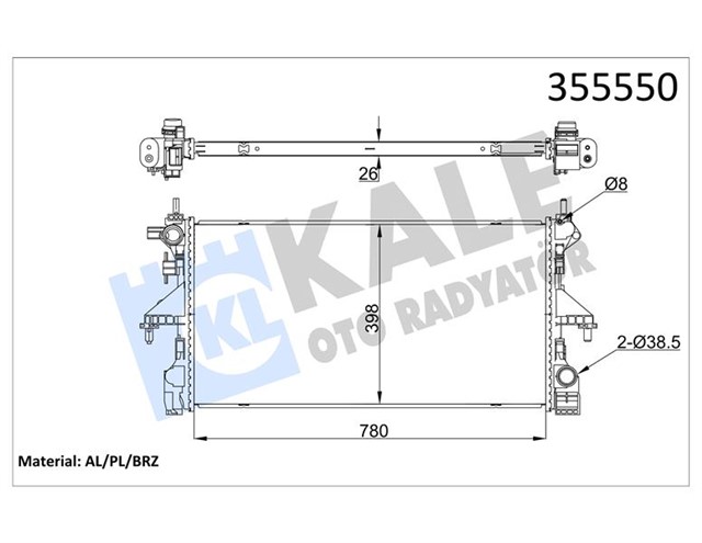 SU RADYATORU BRAZING CITROEN JUMPER - PEUGEOT BOXER 15 2.0 - 2.2 BLUEHDI