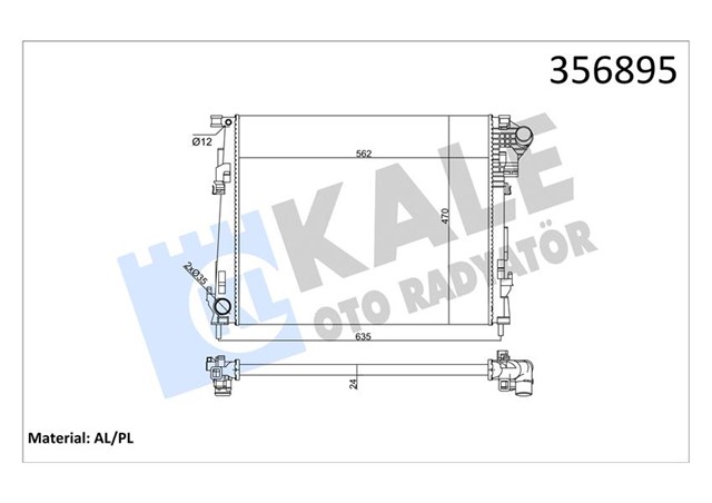 SU RADYATORU RENAULT TRAFIC II - OPEL VIVARO - NISSAN PRIMASTAR 2.0DCI - CDTI 06 MT MEKANIK 562X470X24 93854164